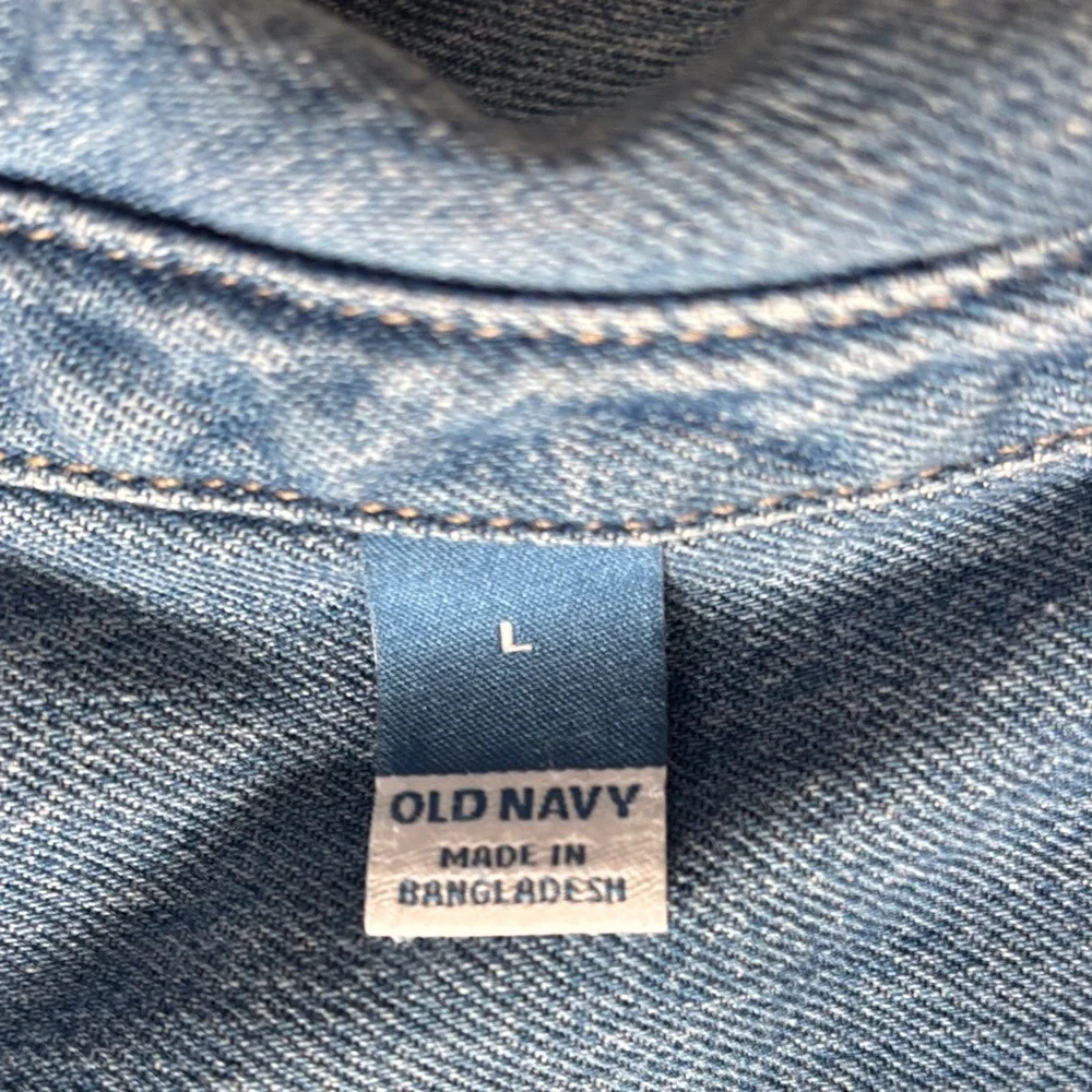 Old Navy Blue Denim Button-Down Shirt